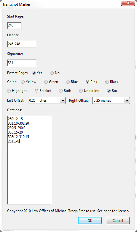 Transcript Marker